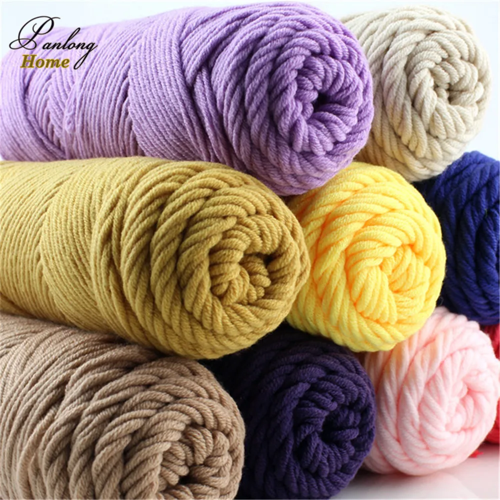 PanlongHome 100g/lot Natural Soft Silk Milk Cotton Yarn Thick Yarn For