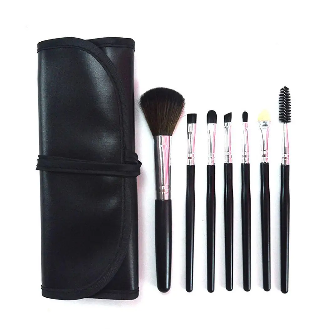 

7Pcs/Set Makeup Brushes Cosmetic Foundation Eye Set/Kit Plastic Shadow Lip Brush Tool 14.6cm 12.5cm