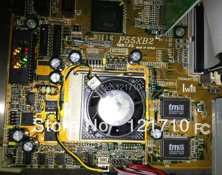 Industrial equipment board IWILL P55XB2 VER 1.23 with CPU and memory photo