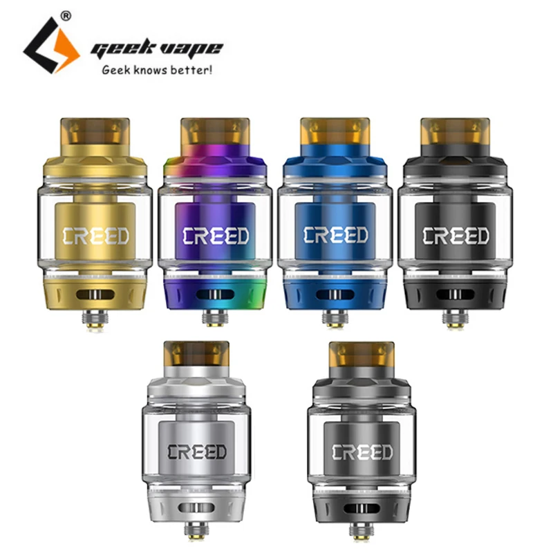 2 шт./лот бак Geekvape Creed 6 5 мл RTA одна/двойная катушка пузырьковое стекло трубка