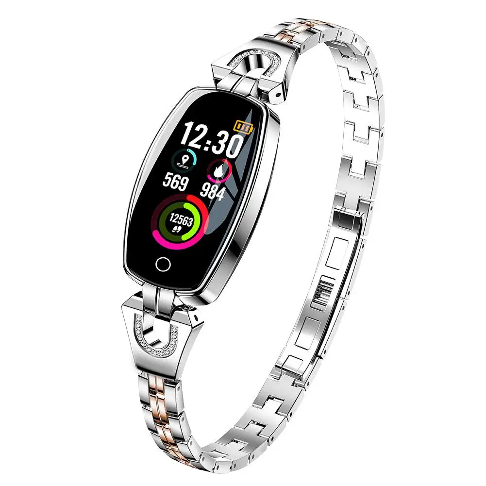 

H8 Women Fashion Smart Watch Metal Watch Heart Rate Blood Pressure Oxygen Detection Waterproof Android IOS Smartwatch Bracelet