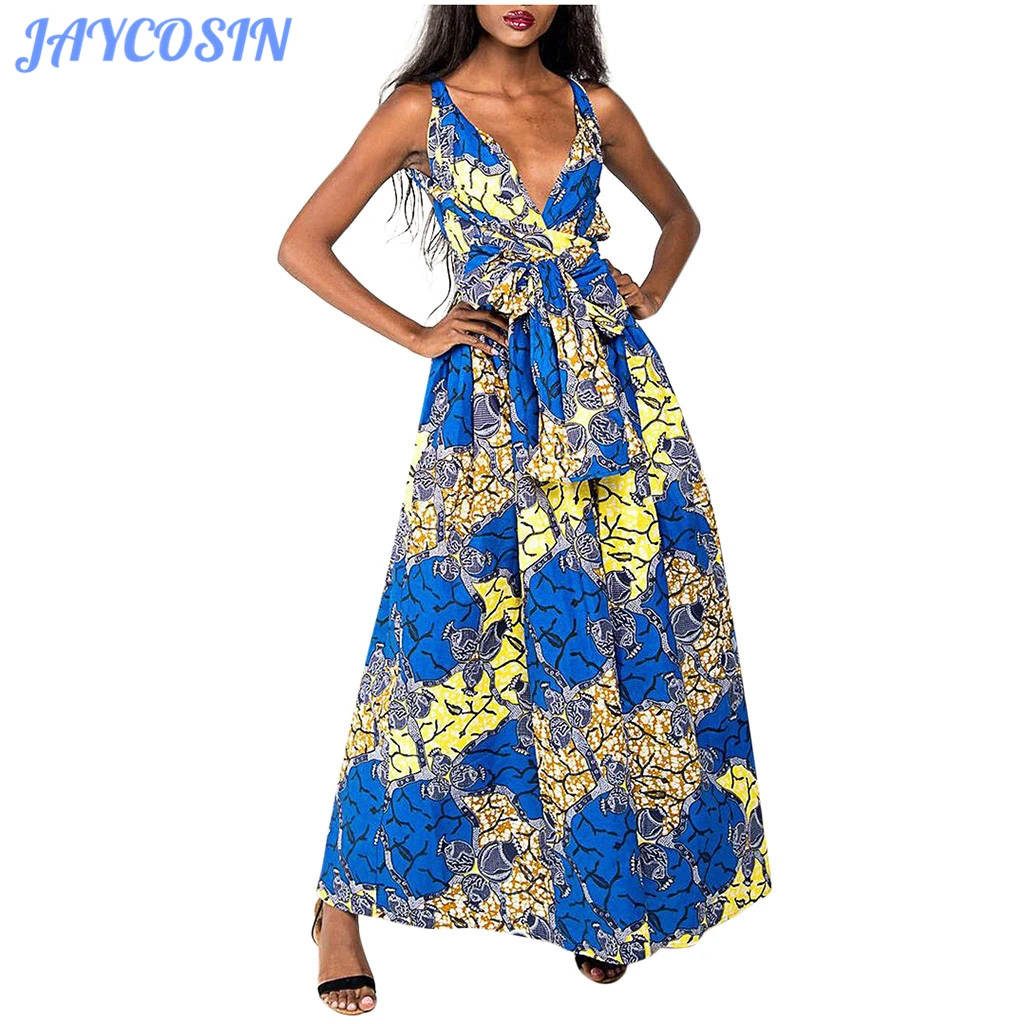 JAYCOSIN 2019 одежда для женщин с цветочным принтом свободное платье Vestido Бохо