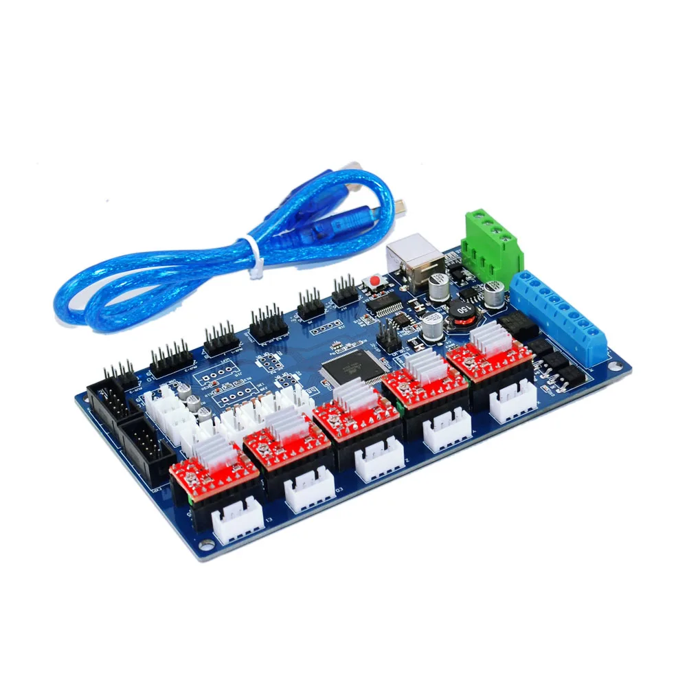 

KEYES 3D printer control board MKS Gen V1.2 Integrate 2560 and ramps 1.4(with USB line, equipped with A4988 with cooling fin)