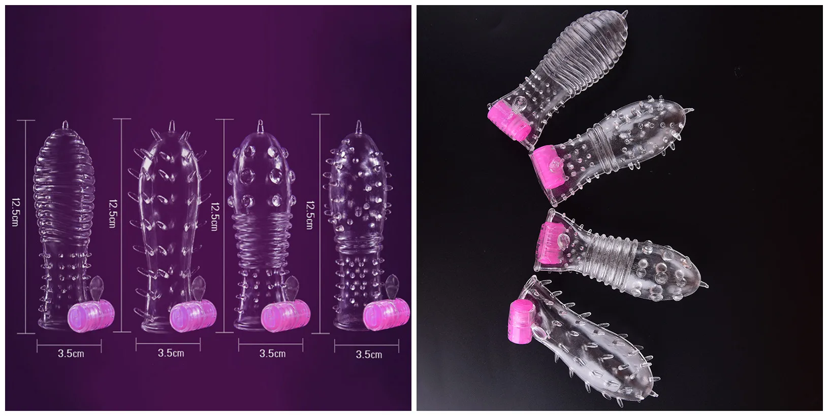 HWetR 1pc Cock Ring Delay Crystal Penis Extension Condoms Sleeve Textured Good Resilient For Couple Gift Jewerly New