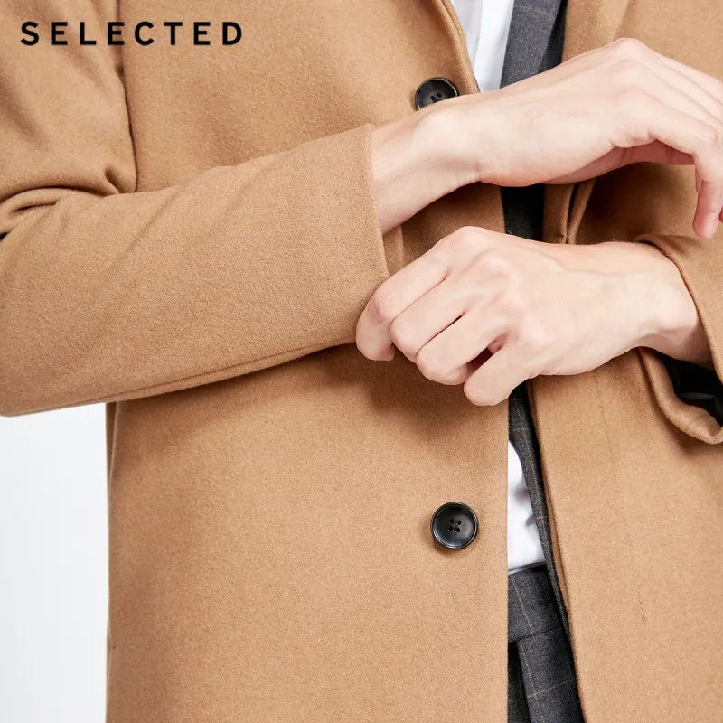 Отборное шерстяное пальто средней длины модное мужское S | 417427511|Пальто|