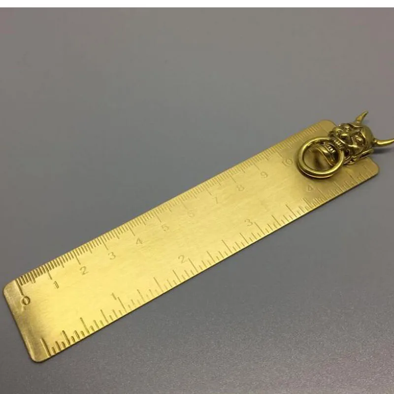 

Good Quality Brass ruler and bookmark Vintage Rule EDC outdoor camping use GS-0072