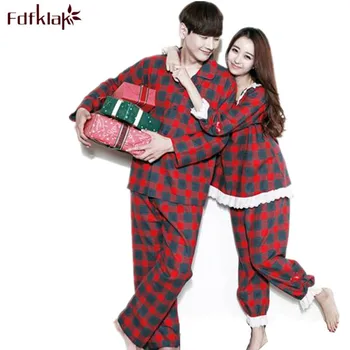 

Women's Winter Suits Couple Pyjama Set 2019 Korean Women Pajamas Cotton Long Sleeve Pijamas Ladies Sleepwear Plus Size M-XXL Q36