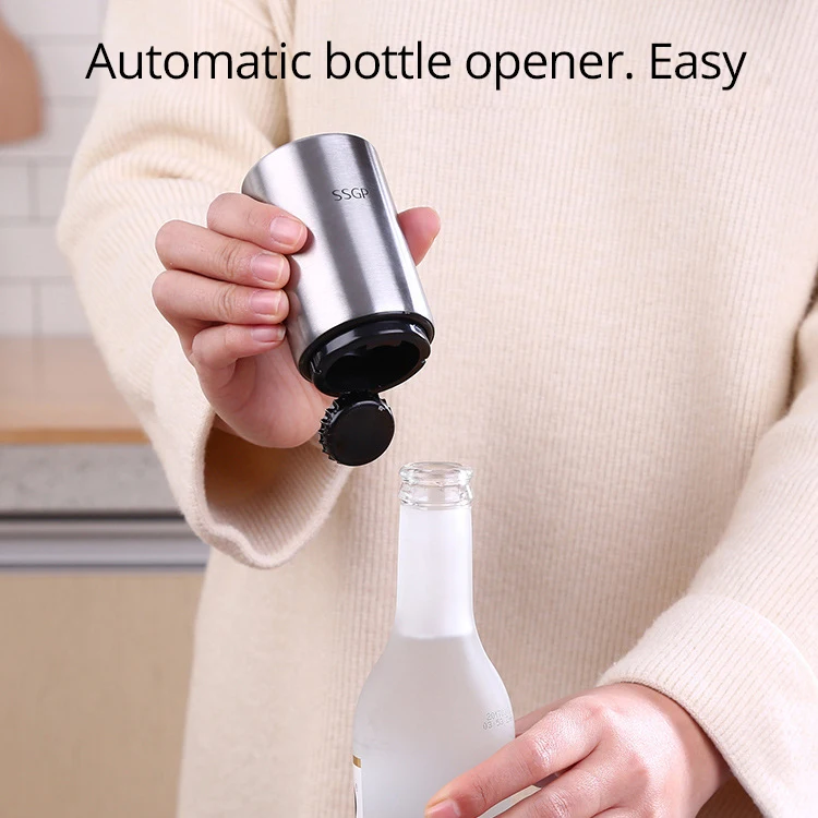 RUDAO 1 шт. открывалка для бутылок из нержавеющей стали портативная Магнитная автоматическая открывалка для вина и пива практичные кухонные аксессуары