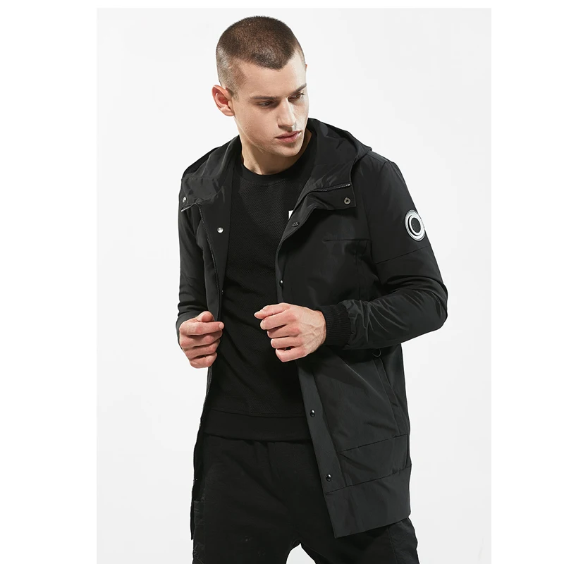 Mens Autumn Army Green Jackets New Fashion Overcoats Male Casual Trench