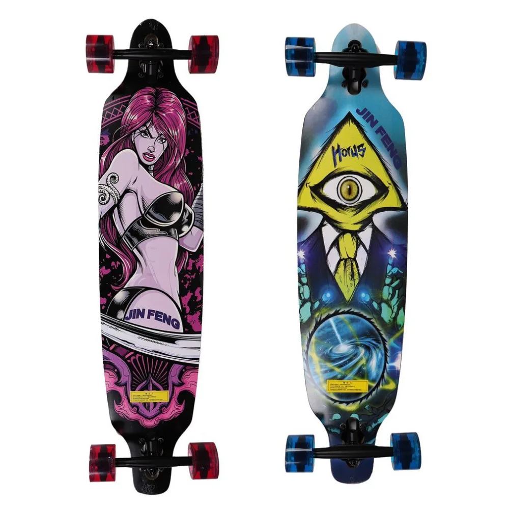 

36" x 9" Skateboard Cruiser ABEC-7 Bearing Four-wheel Long Skateboard Cruiser 7-layers Maple Longboard Skates Board Free shippin