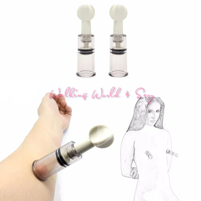 2PcsLot Nipple Clamps Pussy Pump Enlarger Vacuum Women Breast Massager Clitoris Sucker Stimulator Fetish Sex Toys For Women