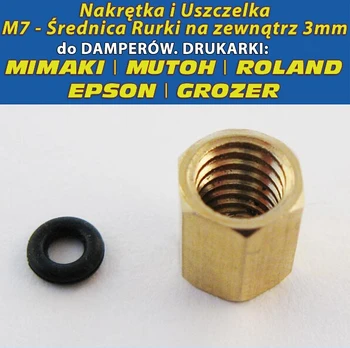 

10 pcs Copper Screw Joint (6mm diameter) O Ring Damper Cartridge Ink Tube 3mm(O.D)*2mm(I.D) for DX5 DX7 Damper Small connector