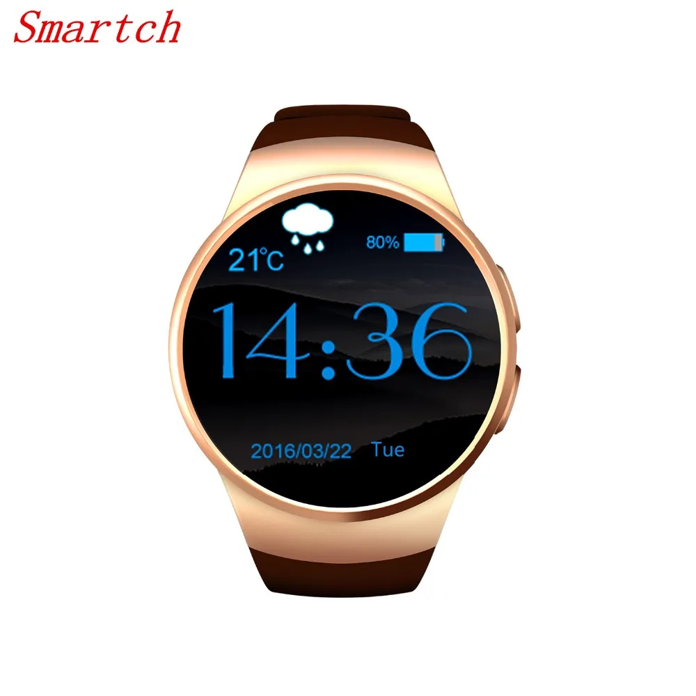 kw18 2g smart watch with sim card sync bluetooth 4.0 for ios android black