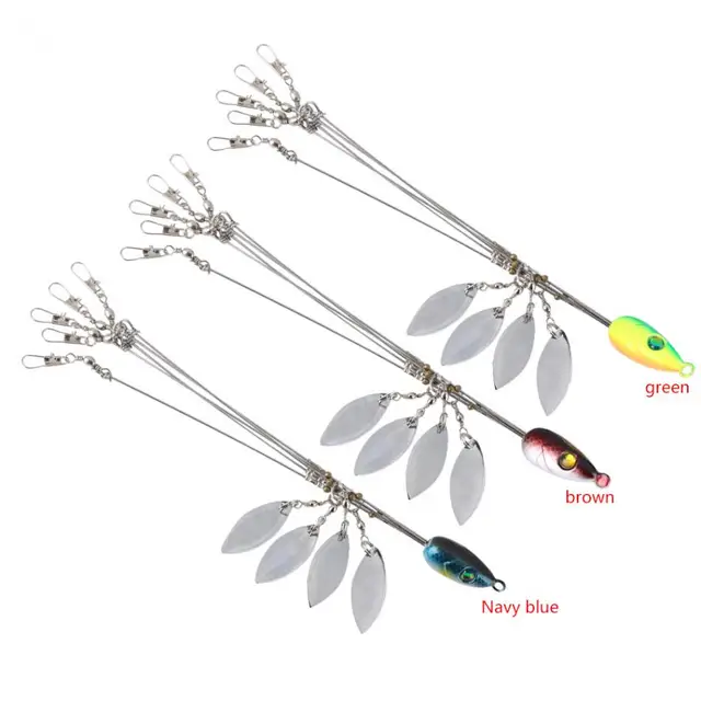 3 Colors 5 Arms Alabama Umbrella Jig Head Fishing Rig Bait Fishing