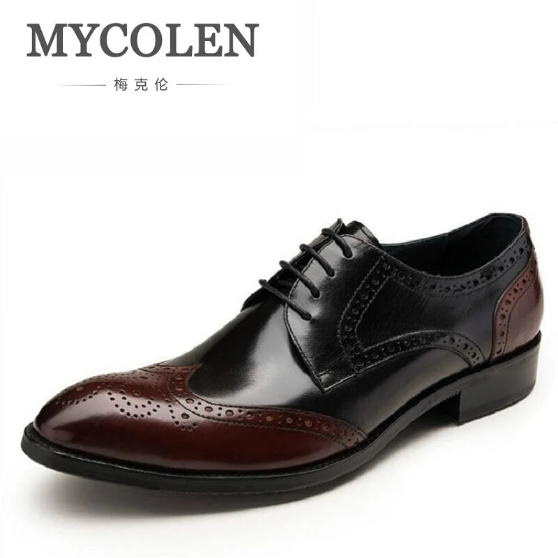 MYCOLEN British Style Bullock Carving Men Formal Shoe Pointed Toe Lace Up Leather Dress Business Low Shoes Flats Oxford Shoes MYCOLEN British Style Bullock Carving Men Formal Shoe Pointed Toe Lace Up Leather Dress Business Low Shoes Flats Oxford Shoes