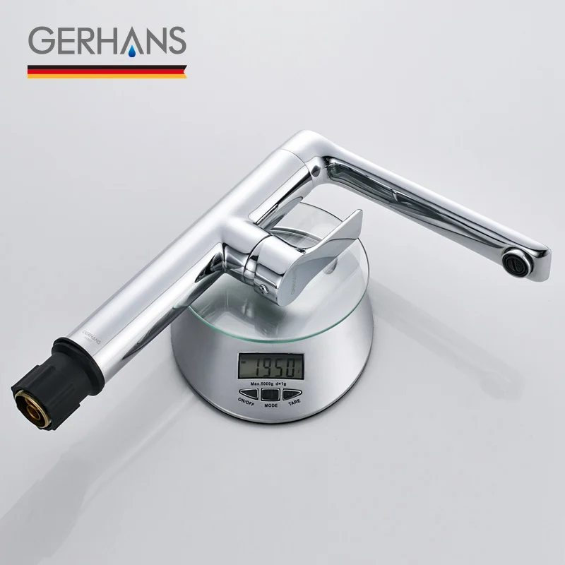 GERHANS Irismart высокий смеситель для ванной комнаты современный Одноцветный высококачественный туалетный кран для раковины воды Смеситель кран хром K14015