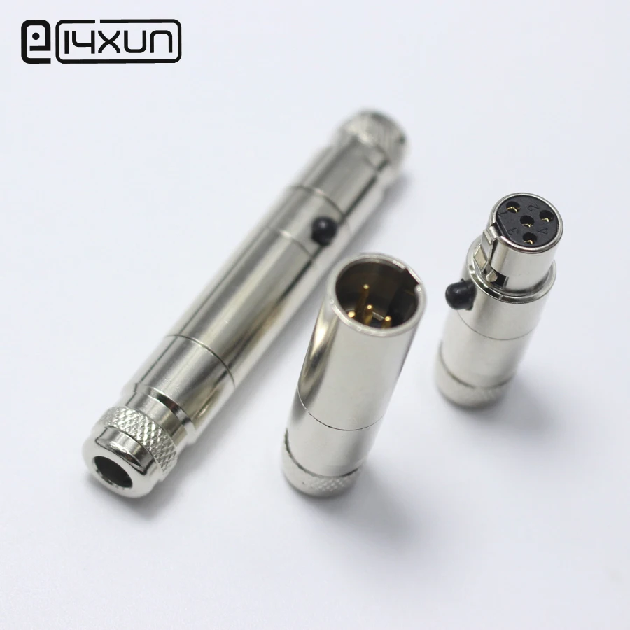 1 компл. Mini XLR 4 Pin штекер + гнездо P Аудио Микрофон монтаж шасси самоблокирующийся