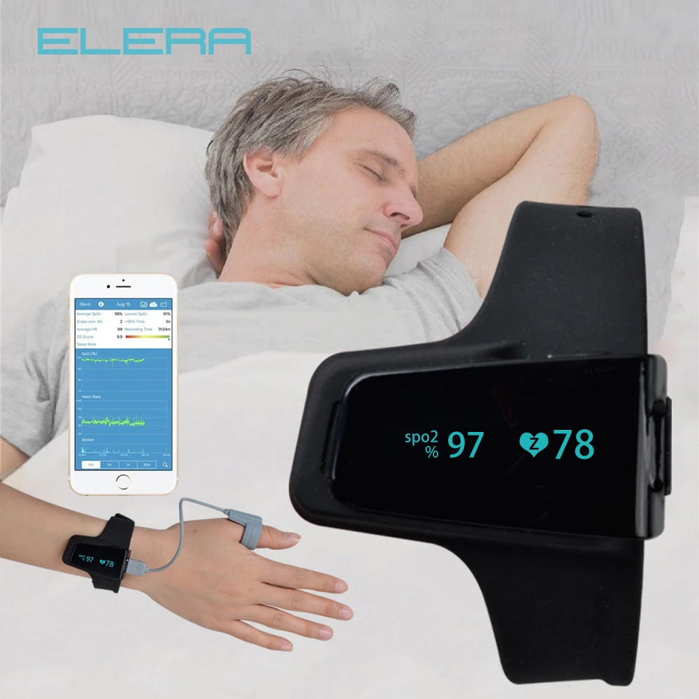ELERA Smart Wrist Portable OLED Oximeter Finger Pulse Oximeter With