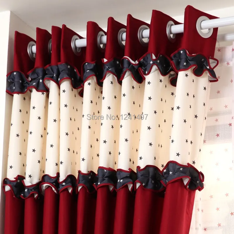Minimalist modern style red curtains upscale living room bedroom free shipping | Дом и сад