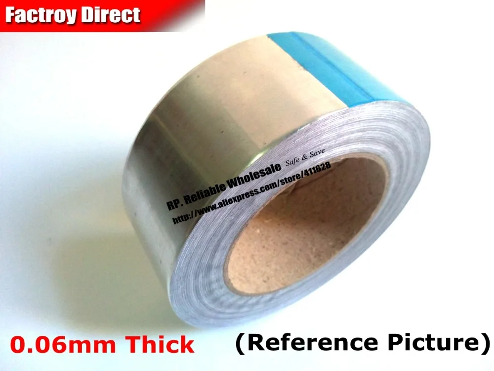 0 06mm Thick 23mm Or 24mm Wide 40 Meter EMI Shielding Single Adhesive Aluminum Foil Tape