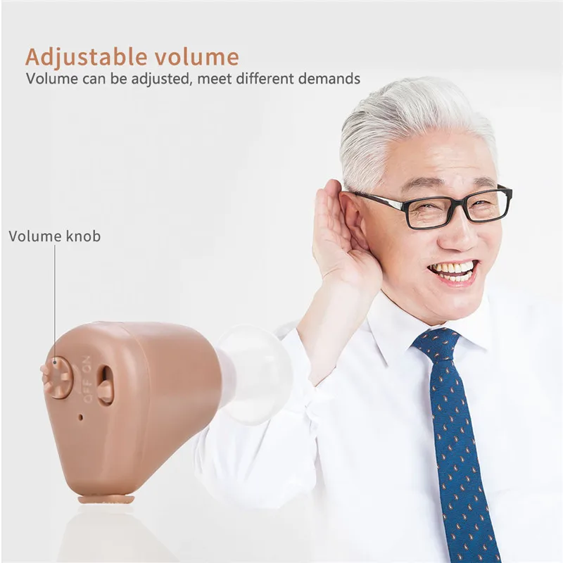 Rechargeable Mini Hearing Aid Sound Enhancement Digital Best Invisible Hear for the Elderly Deaf Adjustable Tone Noise Reduce