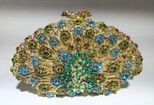 Free shipping !! A16-4,GREEN color fashion top crystal stones ring clutches bags for ladies nice party bag