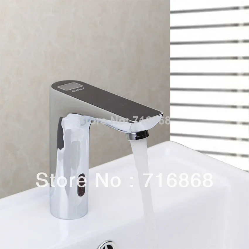 

6" Hot&Cold Mixer Intelligent Digital Display Bathroom Sink New Automatic Sensor Faucet DS-89015