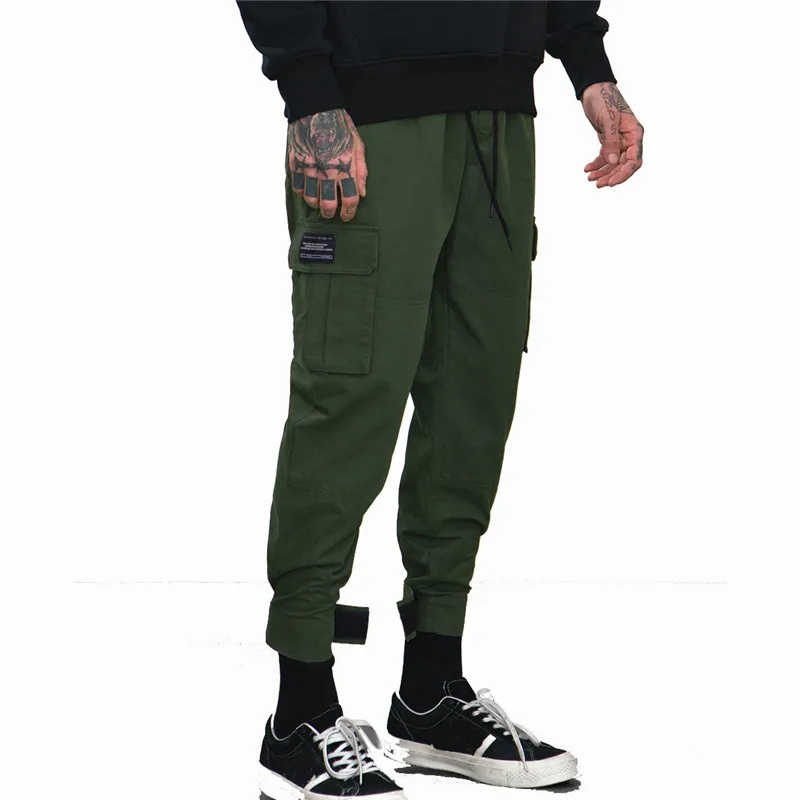 MORUANCLE мужские повседневное штаны-карго с несколькими карманами мода хип хоп джоггеры мужской мешковатые свободные Тактический мотобрюки