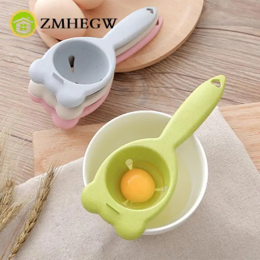 

Egg Yolk White Separator Divider Holder Sieve Kitchen Tool Gadget Wheat Color kichen cozinha criativa baking accessories