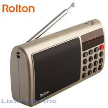 Rollton T50 FM радио портативное мировое радио FM/AM/SW радио Mp3 динамик WAV музыкальный плеер TF карта и фонарик для ПК iPod