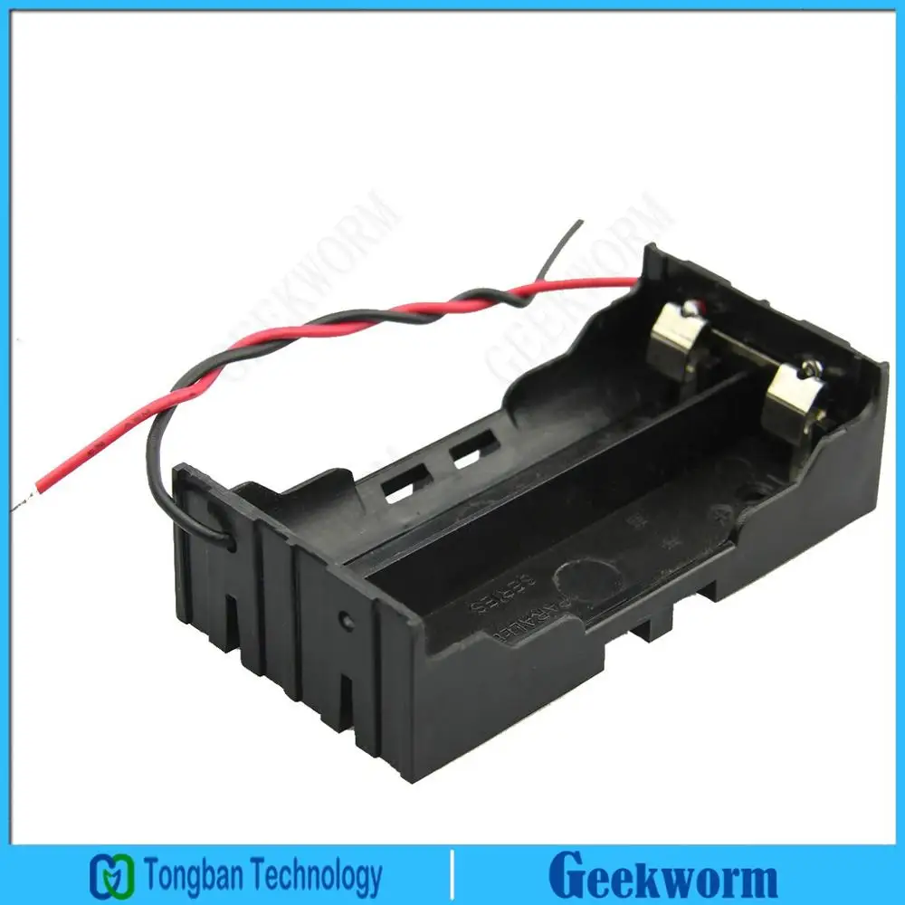 DIY 2 Slot Parallel 18650 Battery Holder Case Battery Storage Box with