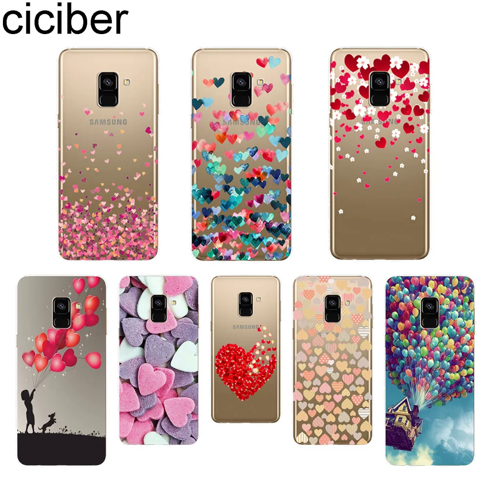 

ciciber Love Heart For Samsung Galaxy A5 2016 A7 2017 A6S A8 Plus 2018 A8 Star A9 2018 Soft Silicone Clear TPU Phone Cases Capa