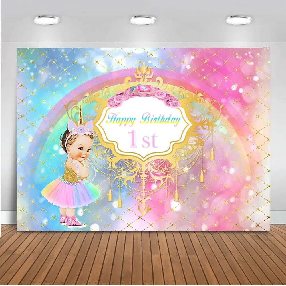Королевской принцессы Baby Shower фон розового и серебристого цвета со стразами вечеринка по случаю рождения ребенка фон 7x5ft винил для девочек Baby Shower вечерние Декор-баннер - Цвет: BIRHTDAY-3