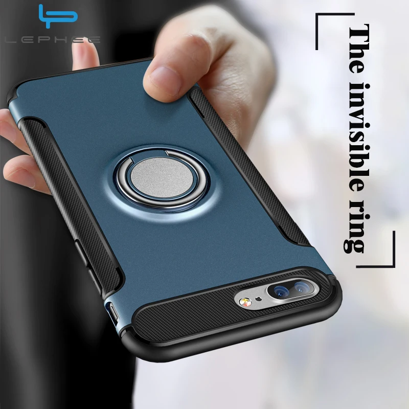 LEPHEE Case for iPhone 8 7 Plus Car Holder Magnetic