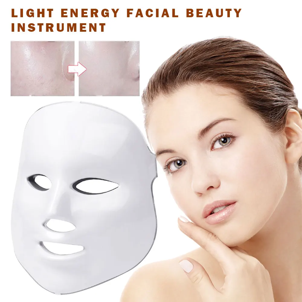 

Photon Electric Face Mask LED Machine Skin Care Light Therapy Acne Mask Neck Acne Remover Beauty Facial Led Mask Tool