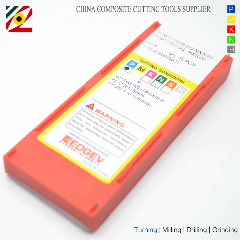 Твердосплавные вставки EDGEV Cermet TCMT110202 TCMT110204/08 GQ MX2020 токарный станок с ЧПУ для