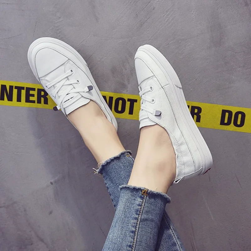 

2019 New Womens Shoes for Women Fashion Sneakers PU Waterproof Elastic white platform sneakers walking Shoesfor Women NY-76