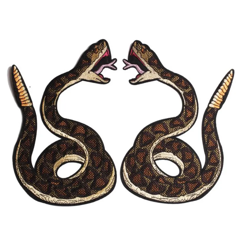 

Animals Patches for clothing T shirt Women 273mm Snake Embroidery patch T-shirt Womens retro Tops Shirt Lady Clothes