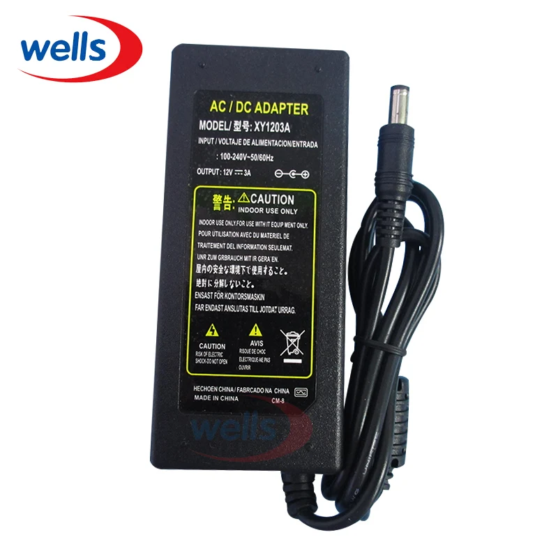 

AC110-240V To DC 12V 3A Power Supply UK US EU Adapter Plug For 3528 5050 Strip