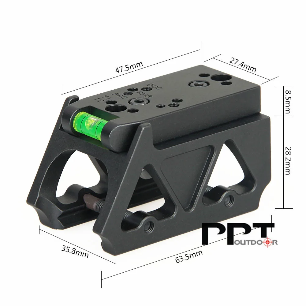 PPT Многофункциональный Red dot стояк крепление прицел 25,4-30 мм кольцо Крепление для Пикатинни для RMR/T1/T2/DOC PP24-0179