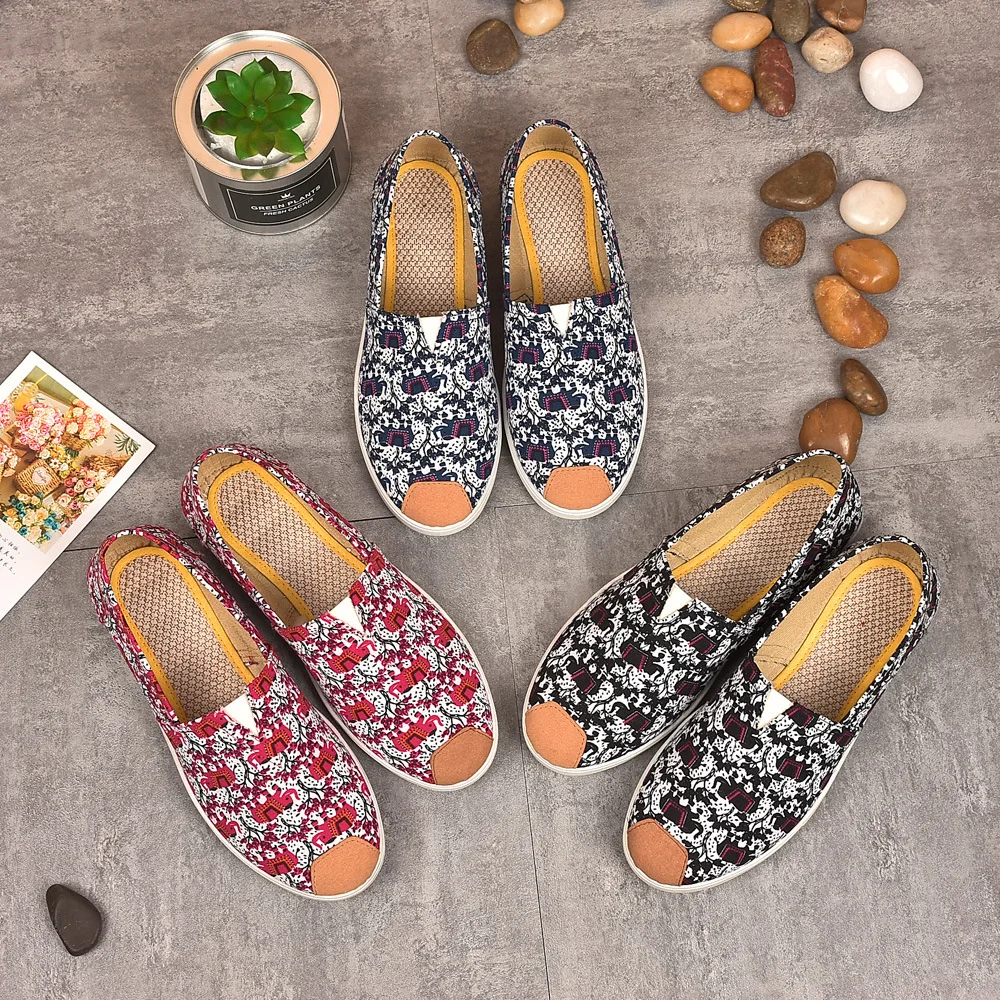 

women's espadrille Flat shoes Lazy Comfortable slippers Ladies Women Casual Shoes Breathable Canvas Female shoes