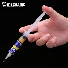 Паяльный флюс MECHANIC 10CC, паяльная паста без очистки для смартфона, компьютера, материнской платы, SMD, PGA, BGA, инструменты для ремонта печатных пл...