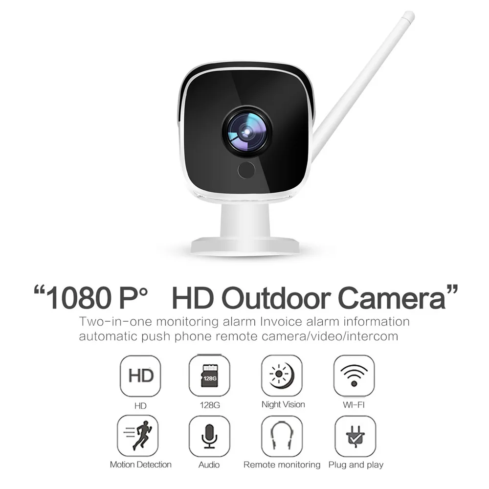 2MP 1080P wifi Беспроводная ip камера наружная Водонепроницаемая Двусторонняя аудио HD