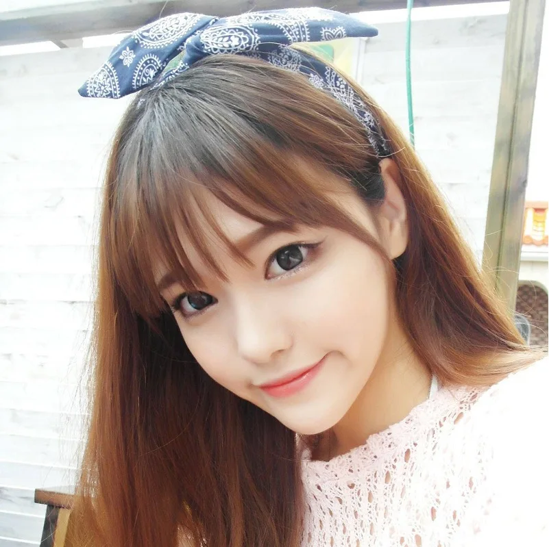 Korean style bangs and fake bangs with thin air style which is little