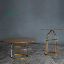 Луи Мода диван столы нордический Современный Железный чай золотой уголок небольшой гостиной круговой несколько металлических квадратов