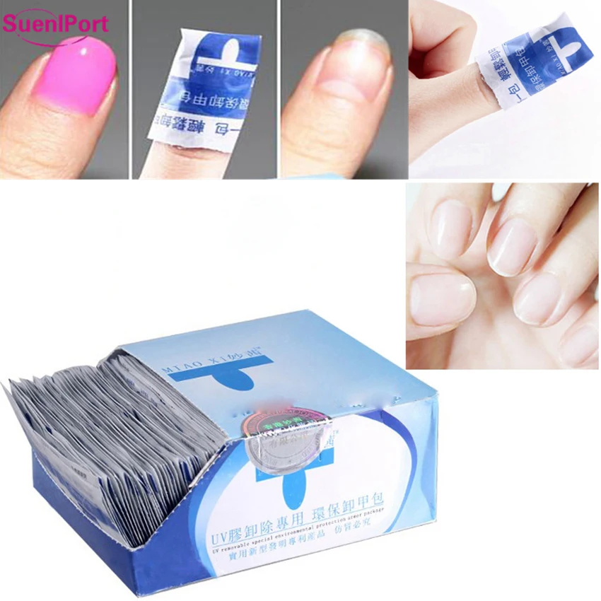 

Sune l Port 50pcs gel nail remover Manicure Tools Wet Wipes Paper Pads Gel Polish Remover Wraps Foil Nail Art Cleaner for UV Gel