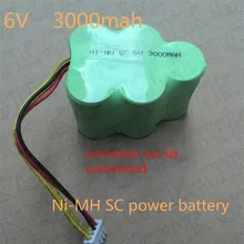 NiMH 6 v 3000 mah SC аккумуляторная батарея для пылесос для уборки подметальная машина Игрушечная модель касания беспроводные телефоны VAC
