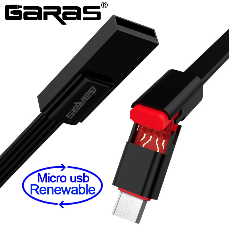 GARAS микро USB кабель для быстрой зарядки USB кабель для передачи данных для samsung/Xiaomi/huawei цинковый сплав обновленный микро USB кабель 1,5 м