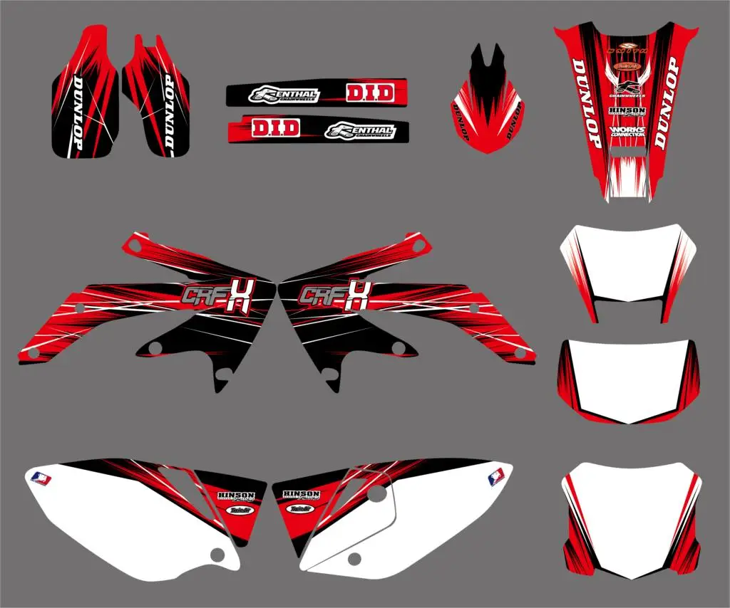 Наклейка графическая для мотоцикла Honda CRF450X CRF 450X 450X4 Stroke 2004 2018 2017 2016 2015 2014 2013 2012