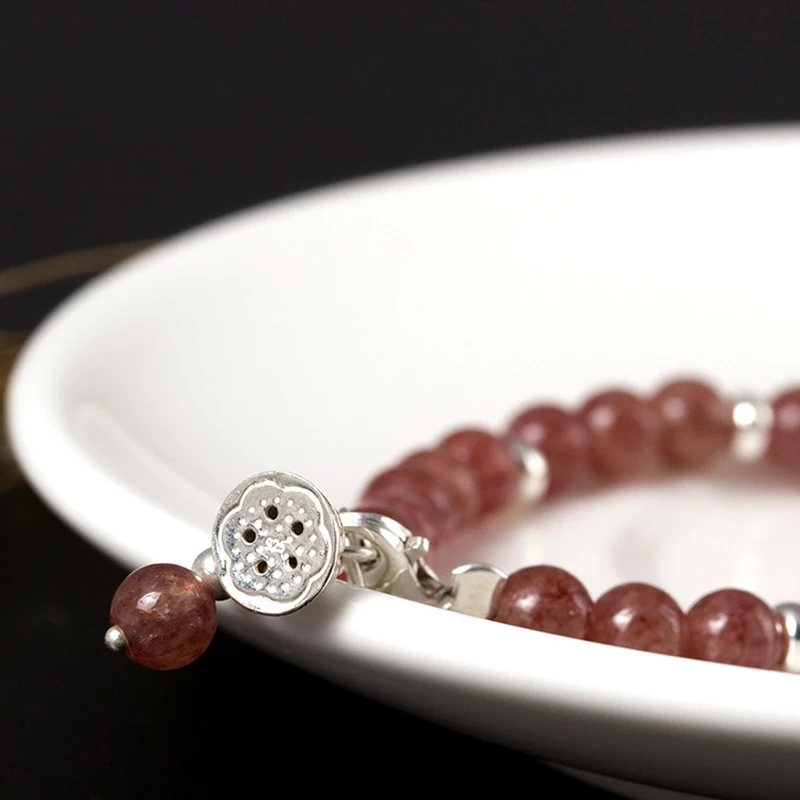 Браслет женский из серебра S925 пробы с натуральным камнем YB54|bracelets for|bracelets for